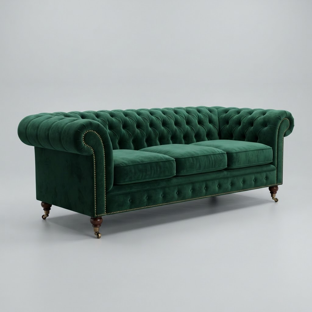 Regent Chesterfield Velvet Sofa