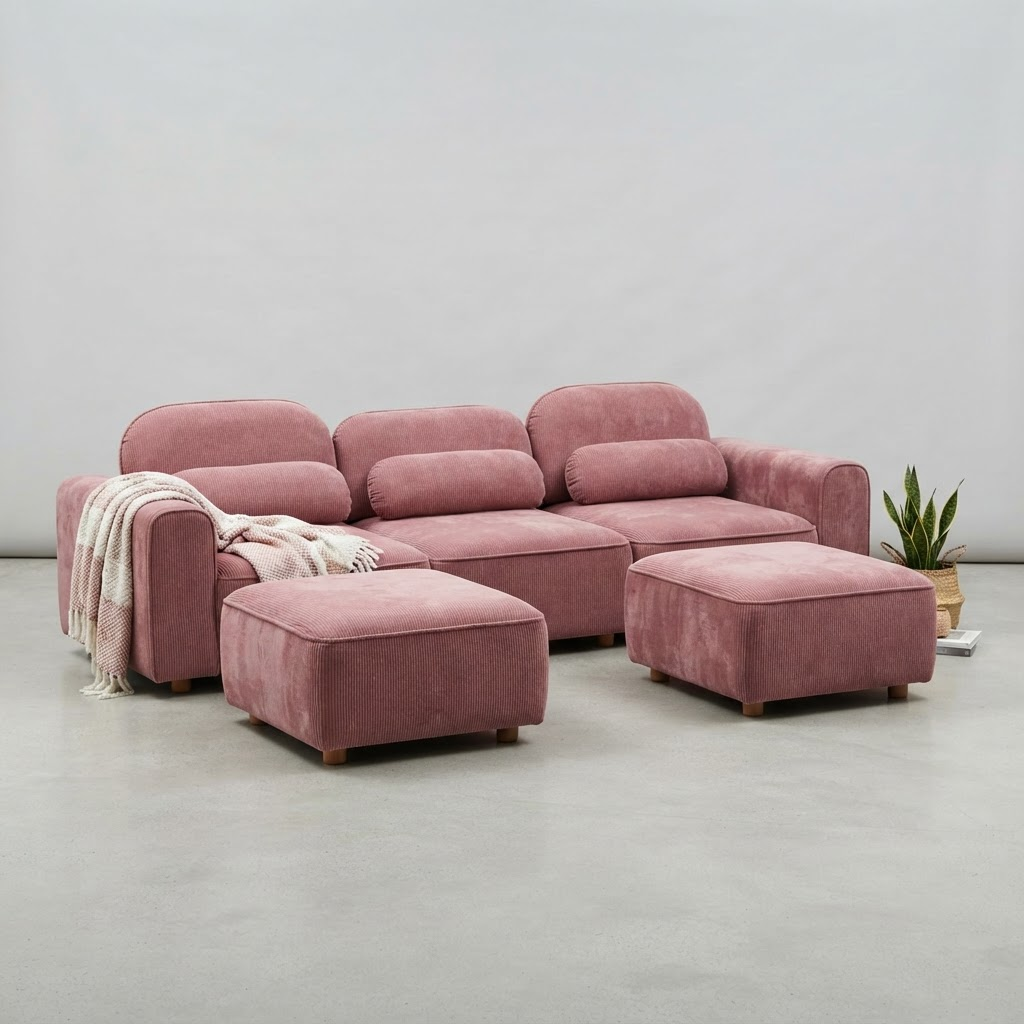 Pebble Modular Corduroy Sofa